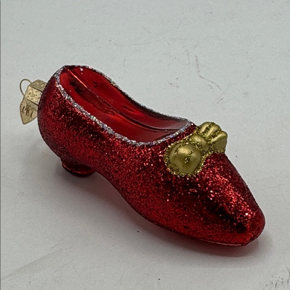OLD WORLD CHRISTMAS Vintage Wizard Of Oz Ruby Slipper Ornament